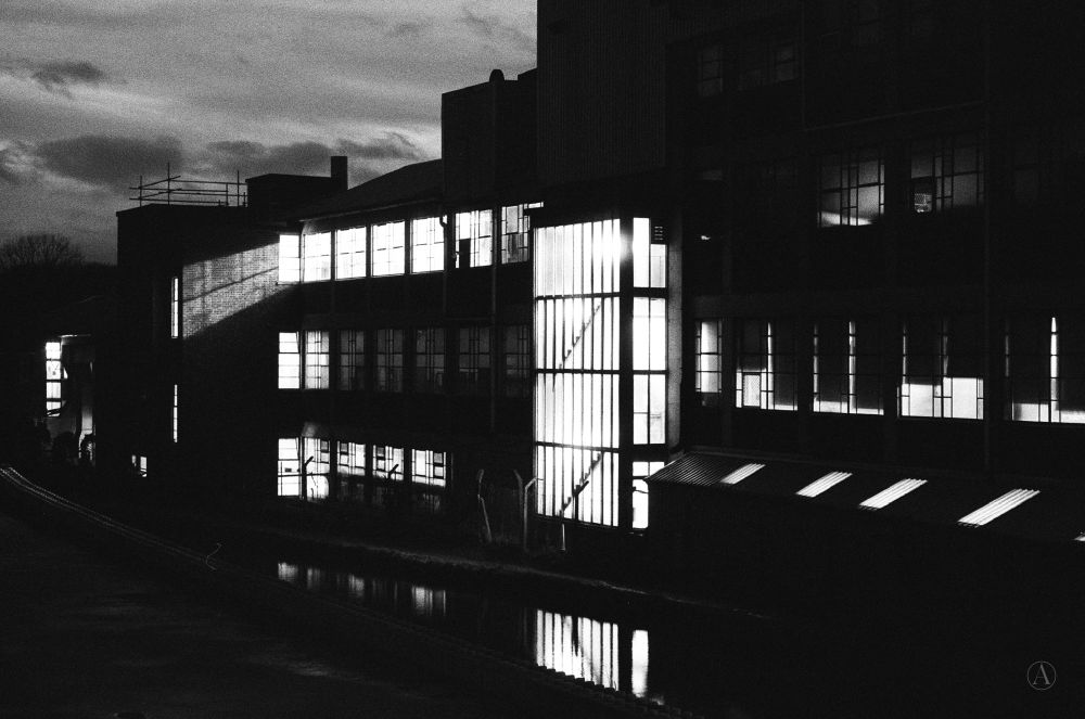 Photograph of the swizzles factory building in northern England.